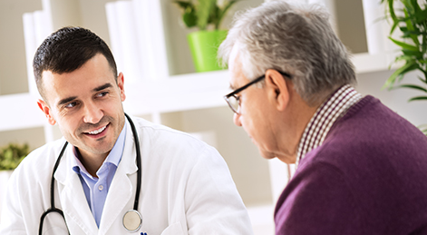 Patient and a provider talking